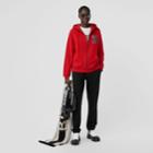 Burberry Burberry Monogram Motif Cotton Oversized Hooded Top, Size: Xs, Red