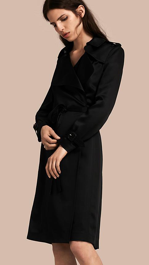 Burberry Silk Wrap Trench Dress