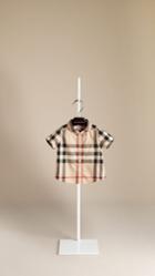 Burberry Burberry Childrens Check Cotton Twill Shirt, Size: 3y, Beige