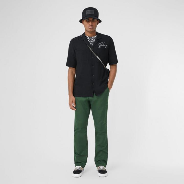 Burberry Burberry Classic Fit Cotton Chinos, Size: 36, Green