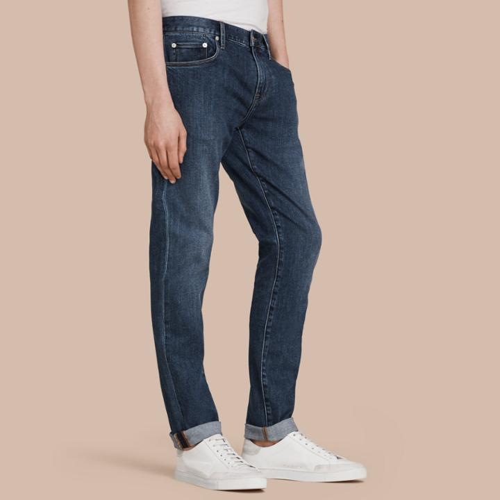 Burberry Burberry Slim Fit Japanese Denim Jeans, Size: 34r, Blue