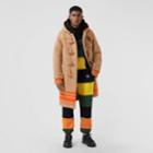 Burberry Burberry Logo Graphic Colour Block Cotton Trackpants, Size: M, Yellow