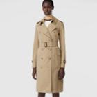 Burberry Burberry The Long Kensington Heritage Trench Coat, Size: 12, Beige