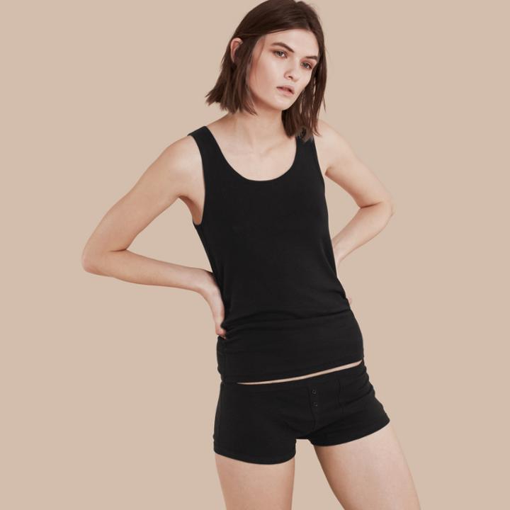 Burberry Burberry Stretch Cotton Lyocell Vest, Size: M, Black