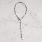 Burberry Burberry Kilt Pin Palladium-plated Long Link Drop Necklace