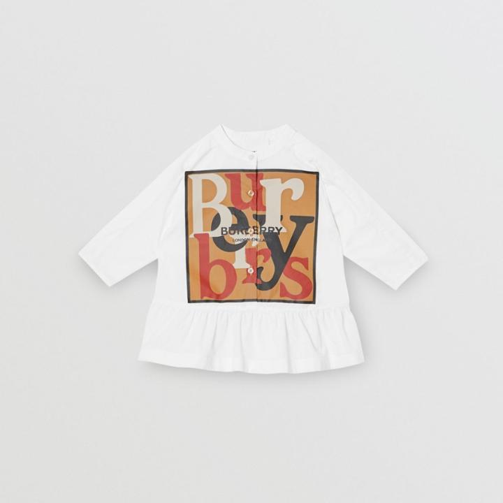 Burberry Burberry Childrens Logo And Archive Scarf Print Dress With Bloomers, Size: 12m, Beige