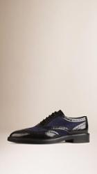Burberry Leather And Suede Wingtip Brogues