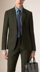 Burberry Slim Fit Mohair Wool Half-canvas Tailored Jacket
