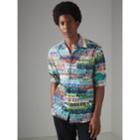 Burberry Burberry Tag Print Cotton Shirt, Size: Xl