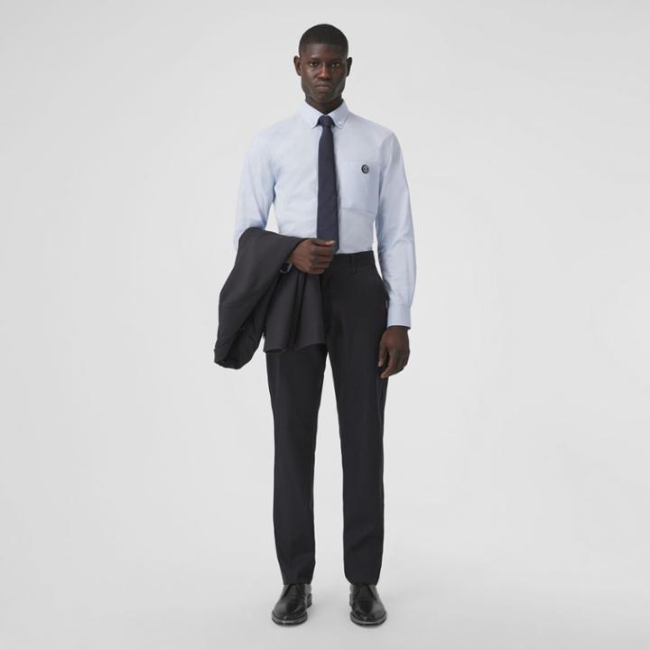 Burberry Burberry Monogram Motif Technical Wool Tailored Trousers, Size: 42