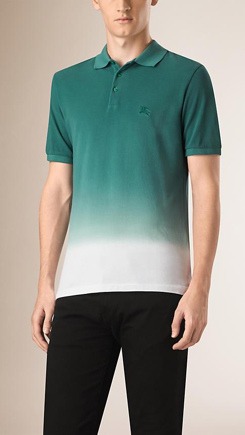Burberry Dip Dye Cotton Piqu Polo Shirt