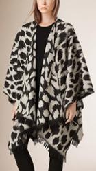 Burberry Limited Edition Wool Cashmere Jacquard Poncho