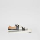 Burberry Burberry Check Print Leather Sneakers, Size: 43