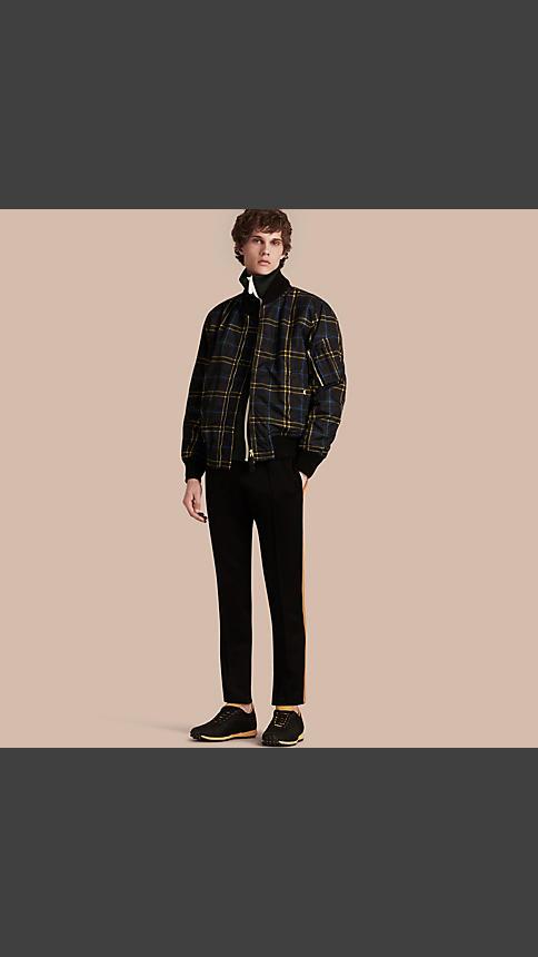 Burberry Brit Check Oversize Bomber Jacket