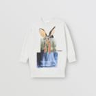 Burberry Burberry Childrens Collage Print Cotton Blend Sweater Dress, Size: 10y, White