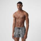 Burberry Burberry Leopard Print Drawcord Swim Shorts, Black