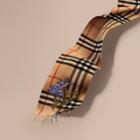 Burberry The Classic Cashmere Scarf With Burberry Beasts Motif, Brown