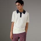 Burberry Burberry Two-tone Knitted Cotton Polo Shirt, Size: M