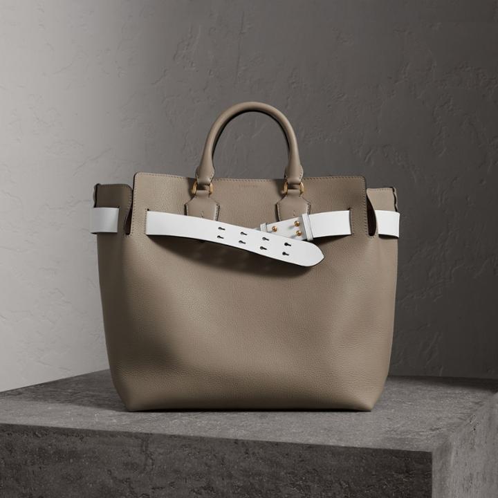 Burberry Burberry The Large Leather Belt Bag, Grey