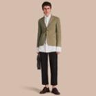 Burberry Burberry Slim Fit Stretch-cotton Blazer, Size: 44, Green