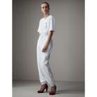 Burberry Burberry Contrast Piping Poplin Track Pants, Size: M, White