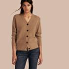 Burberry Burberry Check-knit Wool Cashmere Cardigan, Brown