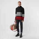 Burberry Burberry Contrast Knit Wool Cashmere Blend Sweater, Black