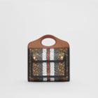 Burberry Burberry Mini Monogram Stripe E-canvas Pocket Bag, Brown