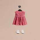 Burberry Burberry Cap Sleeve Macram Lace Dress, Size: 3y, Red