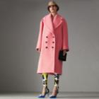 Burberry Burberry Double-faced Wool Cashmere Cocoon Coat, Size: 02, Yellow
