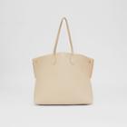 Burberry Burberry Large Leather Society Tote, Beige