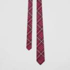 Burberry Burberry Slim Cut Check Silk Tie, Purple