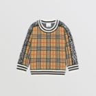 Burberry Burberry Childrens Check And Leopard Merino Wool Jacquard Sweater, Size: 14y, Orange