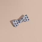 Burberry Burberry Umbrella Motif Metallic Silk Bow Tie, Size: Os, White