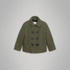 Burberry Burberry Childrens Check Wool Blend Tailored Coat, Size: 14y, Green