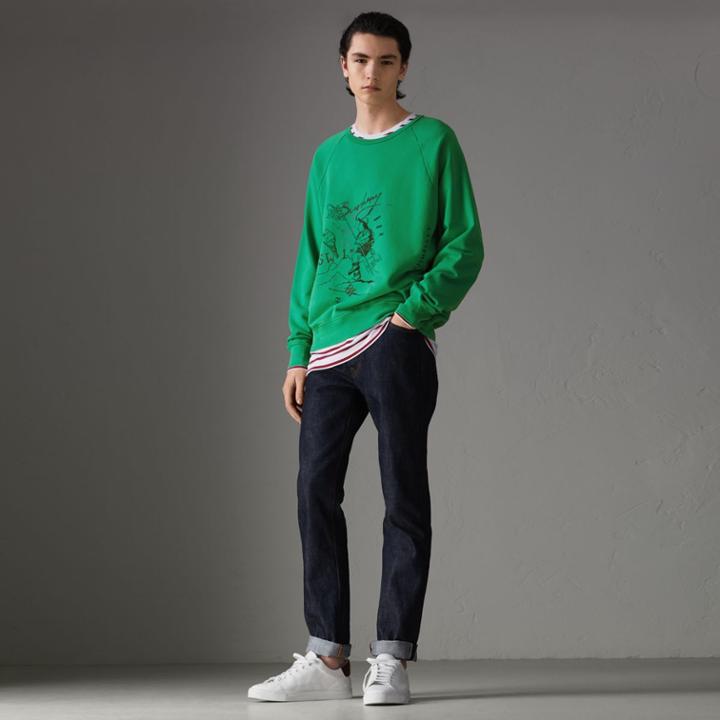 Burberry Burberry Adventure Print Cotton Sweatshirt