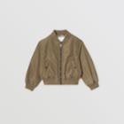 Burberry Burberry Childrens Logo Print Shape-memory Taffeta Bomber Jacket, Size: 14y, Green