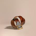 Burberry Burberry Snakeskin Intarsia Waist Belt, Size: 80, Brown