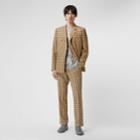 Burberry Burberry Gingham Wool Tailored Trousers, Size: 36, Brown