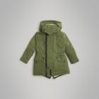 Burberry Burberry Detachable Hood Down-filled Parka Coat, Size: 14y, Green