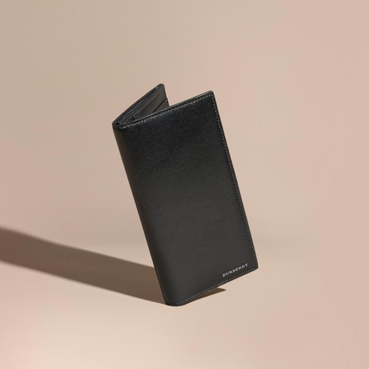 Burberry Burberry London Leather Continental Wallet, Black