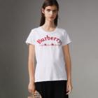 Burberry Burberry Embroidered Archive Logo Cotton T-shirt, Size: Xl