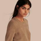 Burberry Burberry Check-knit Wool Cashmere Sweater, Brown