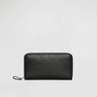 Burberry Burberry Perforated Leather Ziparound Wallet, Black