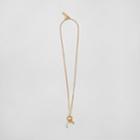 Burberry Burberry Pearl Detail Gold And Palladium-plated Necklace