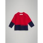 Burberry Burberry Logo Intarsia Cashmere Sweater, Size: 2y, Red