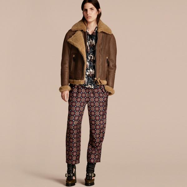 Burberry Double-placket Shearling Flight Jacket