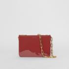 Burberry Burberry Triple Zip Patent Leather Crossbody Bag, Red