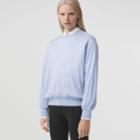 Burberry Burberry Long-sleeve Monogram Motif Silk Cotton Top, Size: Xl