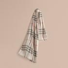 Burberry Burberry Lightweight Check Wool And Silk Scarf, Beige
